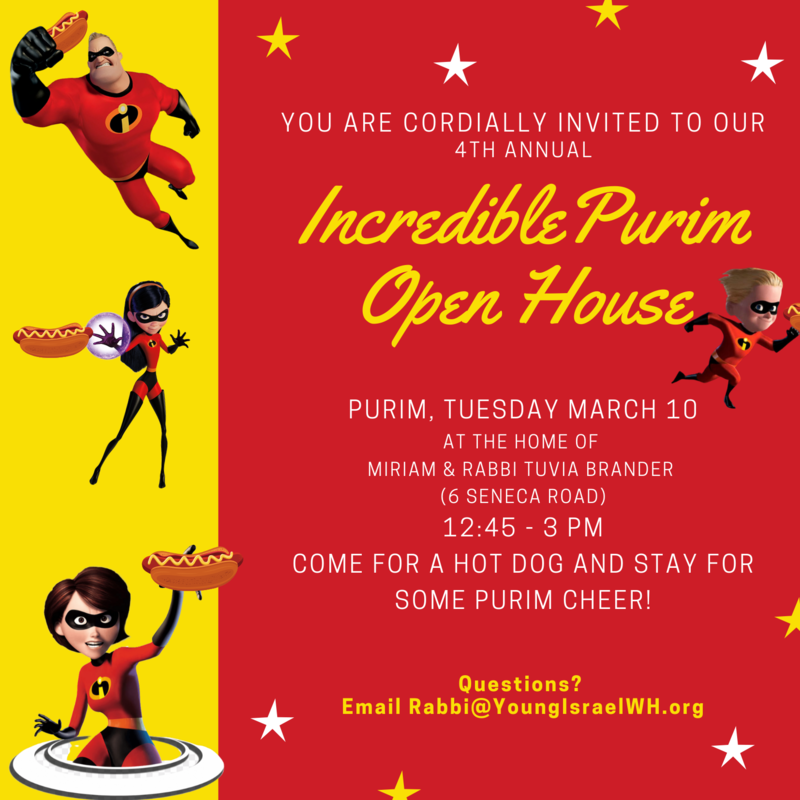 Banner Image for Incredible Purim Open House