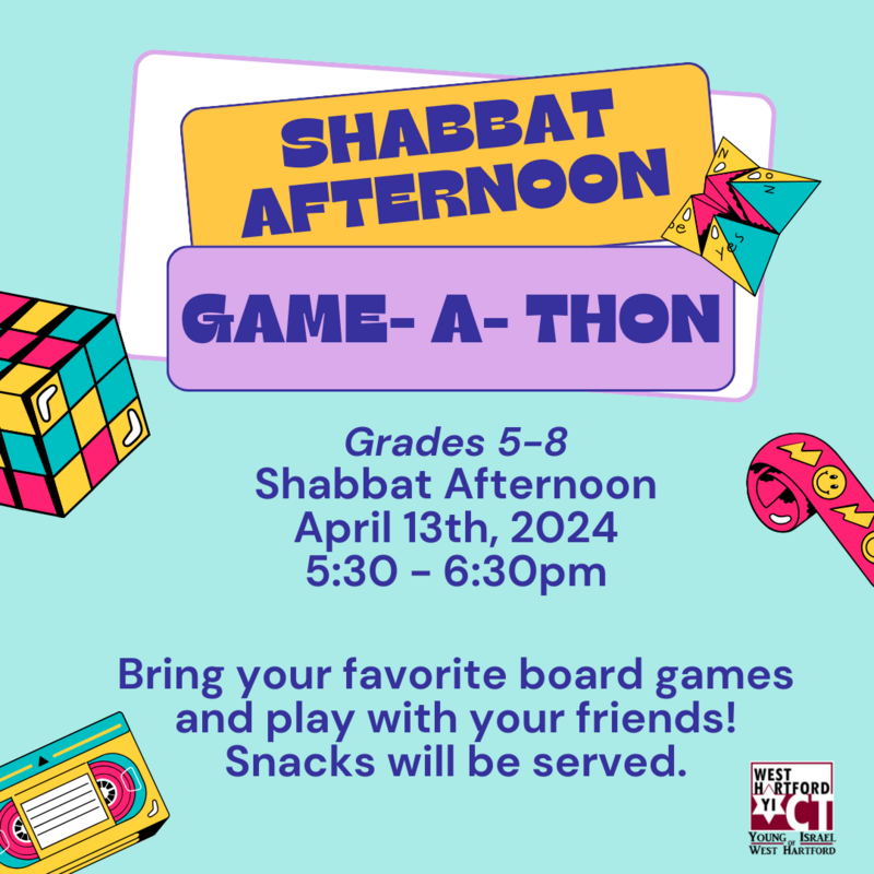 Banner Image for Shabbat Afternoon Game-A-Thon 